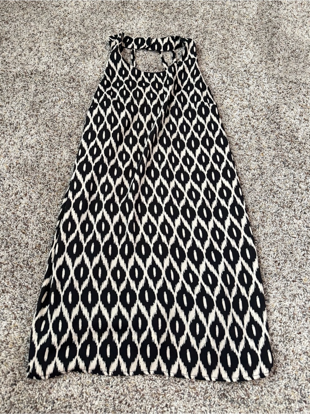 La Hearts Women's Halter Black & White Trapeze Dress — Size XS